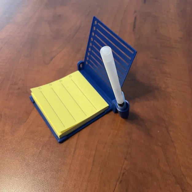 Khay giấy Sticky/Post-it kèm stencil và chỗ cắm bút - Image 2