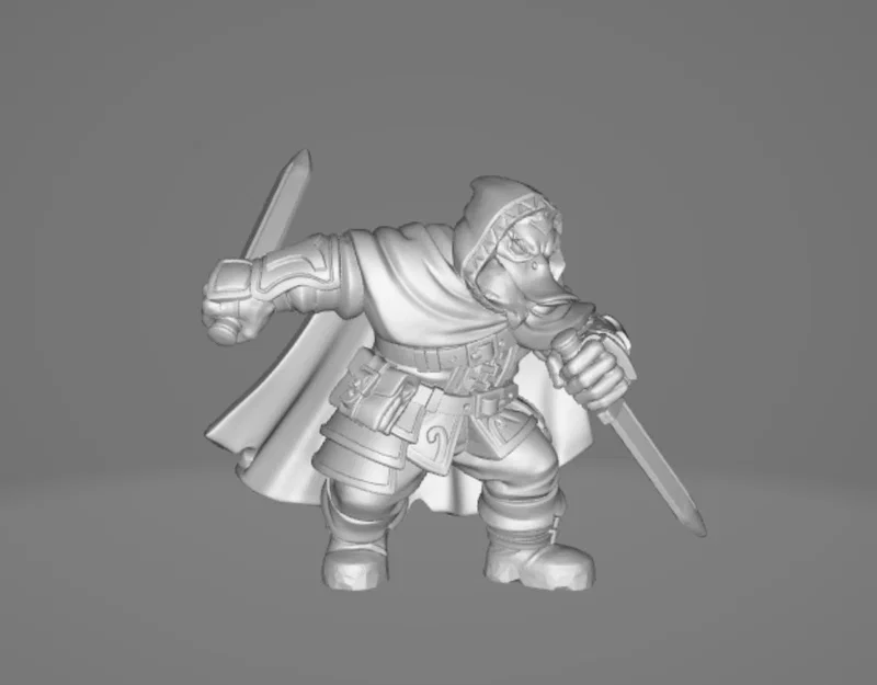 Mô hình Duckfolk Rogue - Chiến binh vịt đạo tặc cho game Dragonbane - Image 1