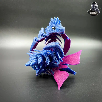 Hải Long (Sea Dragon) khớp nối – Print in Place – Flexi – Không cần Support
