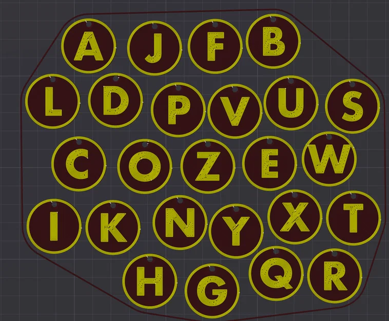 Bộ móc khóa chữ cái 3D (Letter Key Chains) cá tính và độc đáo - Image 1