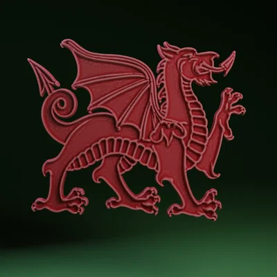Mô hình rồng đỏ Wrexham AFC in 3D cực chất cho fan hâm mộ