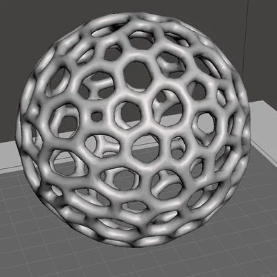 Mẫu thiết kế quả cầu Voronoi Sphere in 3D nghệ thuật