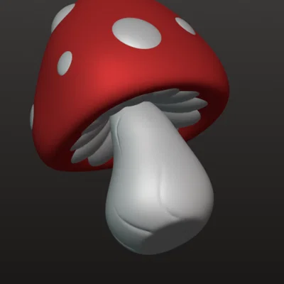 Mô hình Nấm Đốm Hoạt Hình - File in 3D trang trí độc đáo