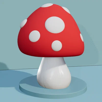 Mô hình Nấm Đốm Hoạt Hình - File in 3D trang trí độc đáo