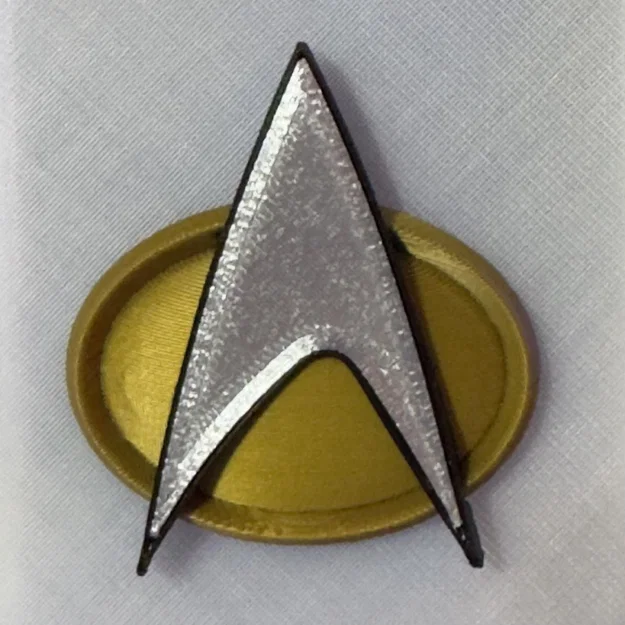 Mô hình 3D phù hiệu Star Trek: The Next Generation Combadge - Image 1