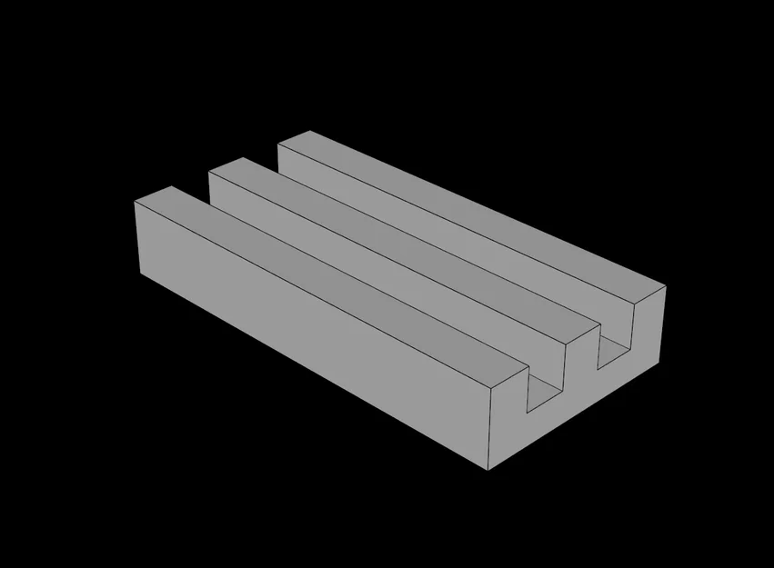 Mảnh ghép Lego 1x2 dạng lưới (Grille) - File in 3D chất lượng cao - Image 1