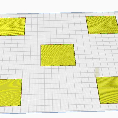 File test lớp in đầu tiên 200x200mm giúp cân chỉnh bàn in chuẩn xác