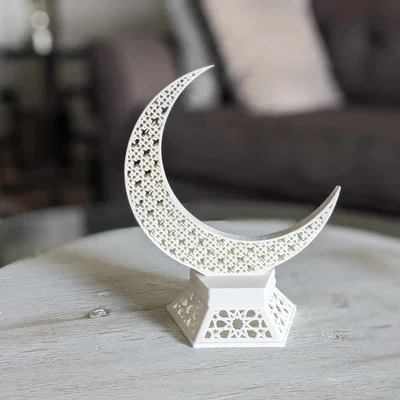 Mô hình trang trí trăng khuyết Ramadan Crescent Hilal 3D