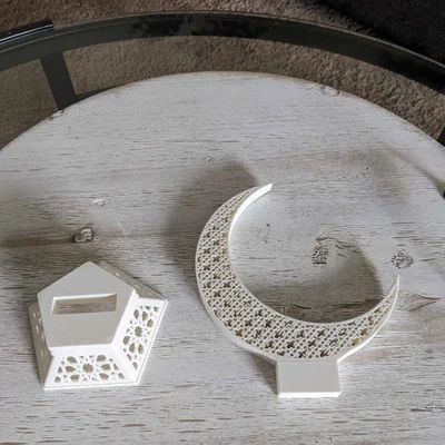Mô hình trang trí trăng khuyết Ramadan Crescent Hilal 3D