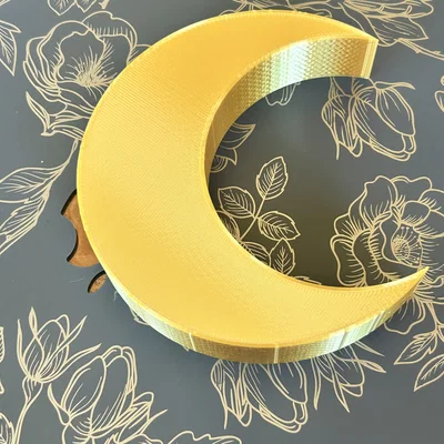 Mô hình trang trí hình mặt trăng Moon Decor Icon in 3D đẹp mắt