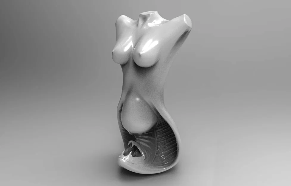 Mô hình nghệ thuật Cobra Girl - Tác phẩm điêu khắc 3D độc đáo - Image 3