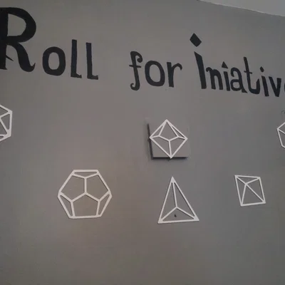 Bộ trang trí tường hình xúc xắc DND cho game thủ RPG