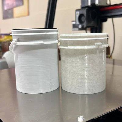 Mô hình 3D cốc đựng Mate (Mate Balde Pintura) phong cách thùng sơn