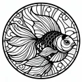 Tranh treo tường nghệ thuật hình cá vàng độc đáo (Golden Fish) - Thumbnail 1