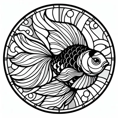 Tranh treo tường nghệ thuật hình cá vàng độc đáo (Golden Fish)