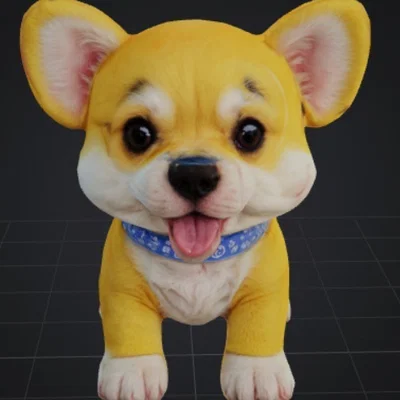 Mô hình chú cún con đáng yêu (Baby Dog) file in 3D chi tiết