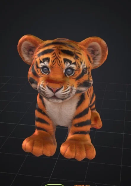 Mô hình chú hổ con đáng yêu (Baby Tiger) - File in 3D chất lượng cao - Image 1