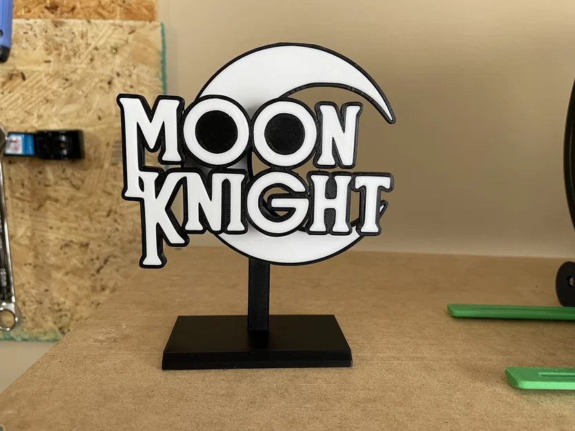 Bảng Logo Moon Knight 3D (Moon Knight Logo 3D Sign) - Image 1