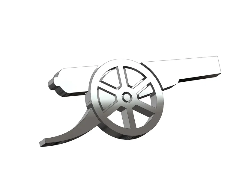 Mô hình 3D logo khẩu pháo Arsenal (Arsenal Cannon) chất lượng cao - Image 1