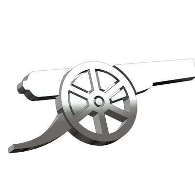 Mô hình 3D logo khẩu pháo Arsenal (Arsenal Cannon) chất lượng cao