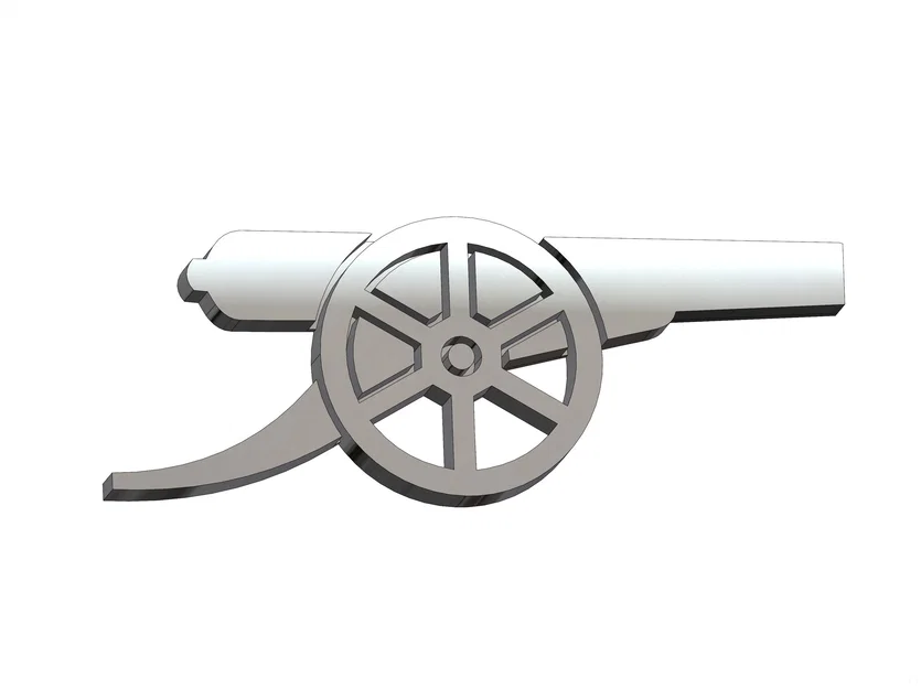 Mô hình 3D logo khẩu pháo Arsenal (Arsenal Cannon) chất lượng cao - Image 2