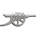 Mô hình 3D logo khẩu pháo Arsenal (Arsenal Cannon) chất lượng cao - Thumbnail 2