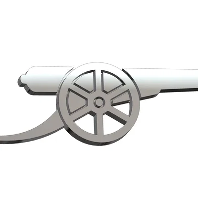 Mô hình 3D logo khẩu pháo Arsenal (Arsenal Cannon) chất lượng cao