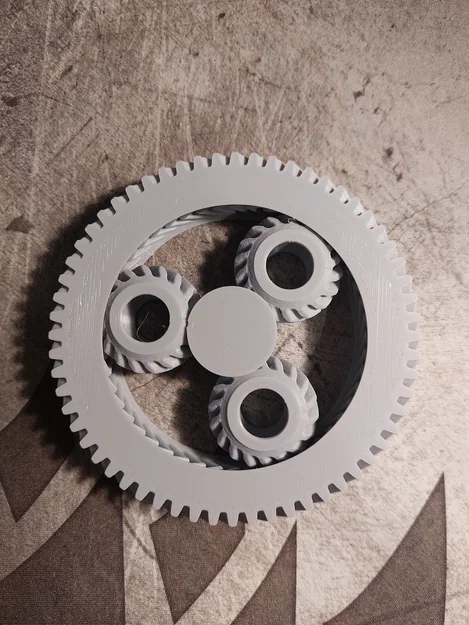 Fidget Spinner Bánh Răng Hành Tinh - Double Helix, Print In Place - Image 2