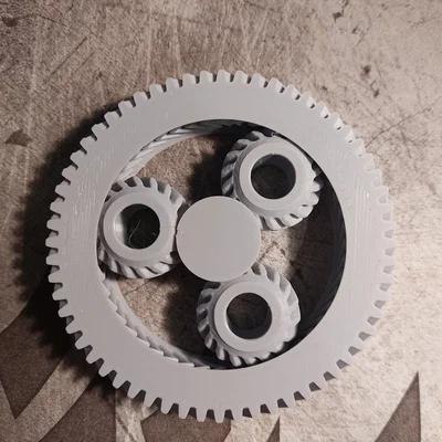 Fidget Spinner Bánh Răng Hành Tinh - Double Helix, Print In Place