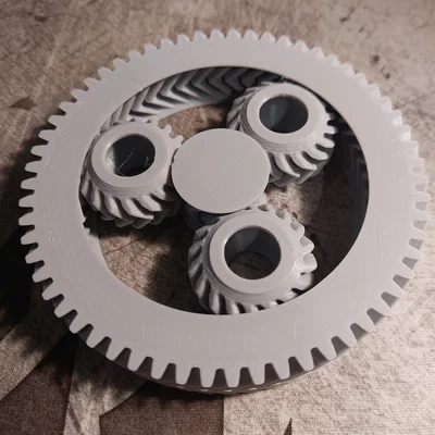 Fidget Spinner Bánh Răng Hành Tinh - Double Helix, Print In Place