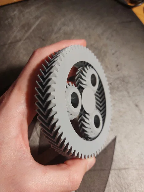 Fidget Spinner Bánh Răng Hành Tinh - Double Helix, Print In Place - Image 4