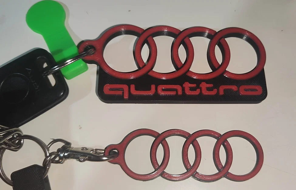 Móc khóa Audi quattro in 3D đẹp mắt cho người yêu xe - Image 1