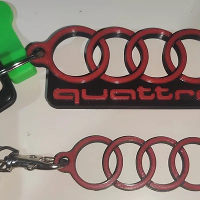 Móc khóa Audi quattro in 3D đẹp mắt cho người yêu xe