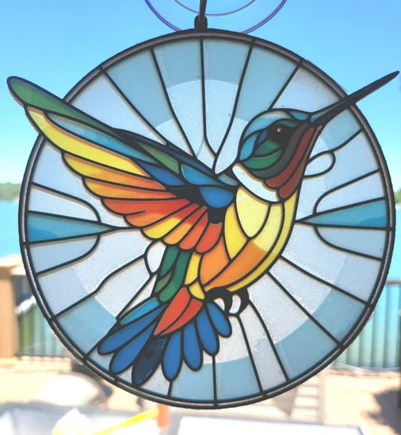 HueForge Chim Ruồi Phong Cách Kính Màu (Stained Glass) – In 2 Phần - Image 1