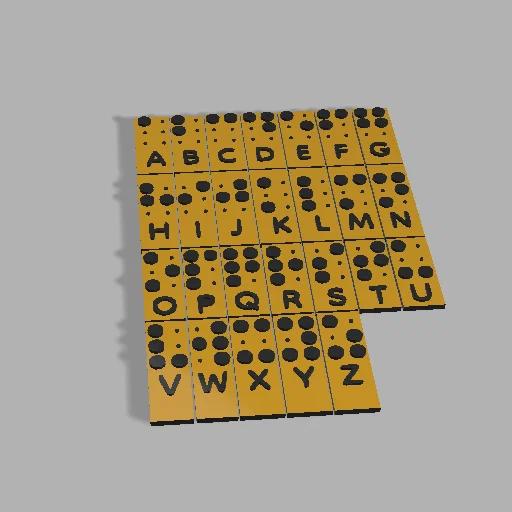 Alfabeto Braille Cecografia – Bộ nút hỗ trợ học bảng chữ Braille - Image 1