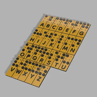 Alfabeto Braille Cecografia – Bộ nút hỗ trợ học bảng chữ Braille