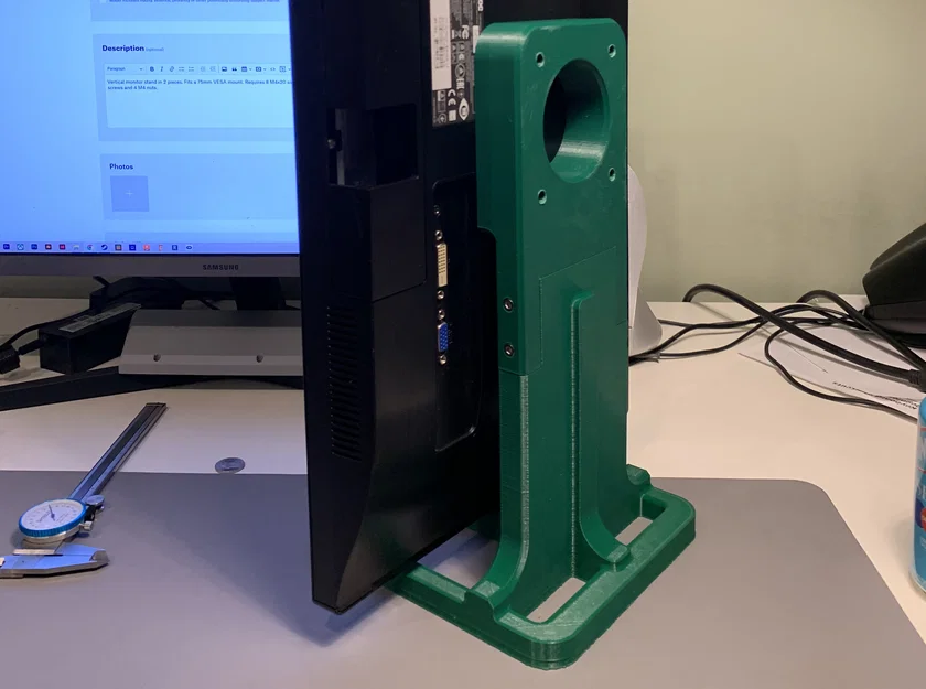 Chân đế đặt màn hình dọc (Vertical Monitor Stand) 21 inch VESA 75mm - Image 1