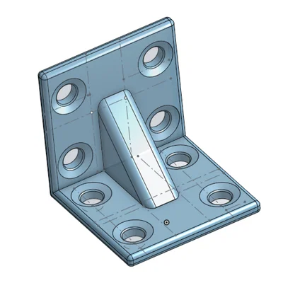 Pat góc chịu lực 3D (Strong Angle Connector) cho kệ và đồ gỗ DIY
