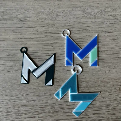 Móc khóa chữ M (M letter Keychain) - Thiết kế in 3D đơn giản, cá tính