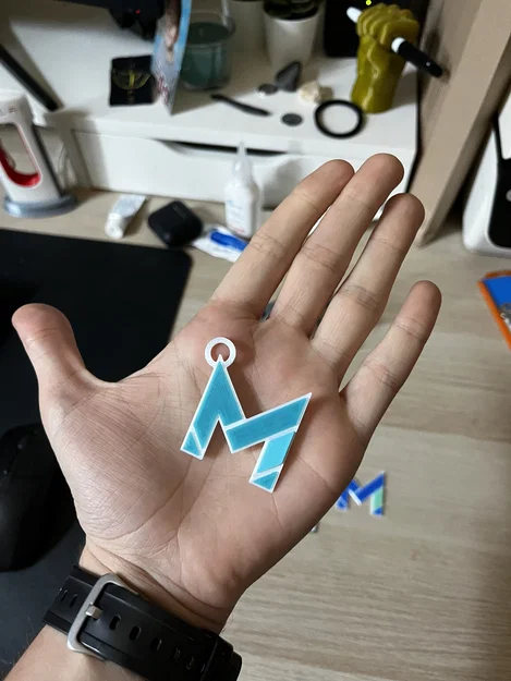 Móc khóa chữ M (M letter Keychain) - Thiết kế in 3D đơn giản, cá tính - Image 2