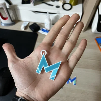 Móc khóa chữ M (M letter Keychain) - Thiết kế in 3D đơn giản, cá tính