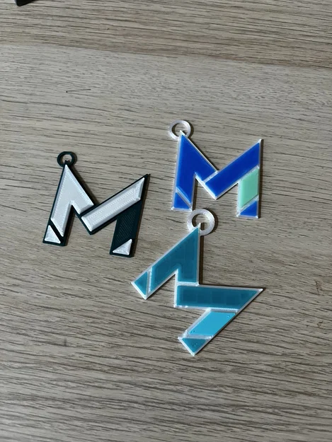 Móc khóa chữ M (M letter Keychain) - Thiết kế in 3D đơn giản, cá tính - Image 3