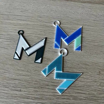 Móc khóa chữ M (M letter Keychain) - Thiết kế in 3D đơn giản, cá tính
