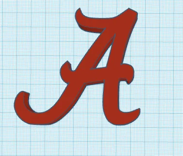 Mô hình logo Alabama Crimson Tide in 3D độc đáo dành cho fan hâm mộ - Image 1