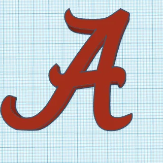 Mô hình logo Alabama Crimson Tide in 3D độc đáo dành cho fan hâm mộ