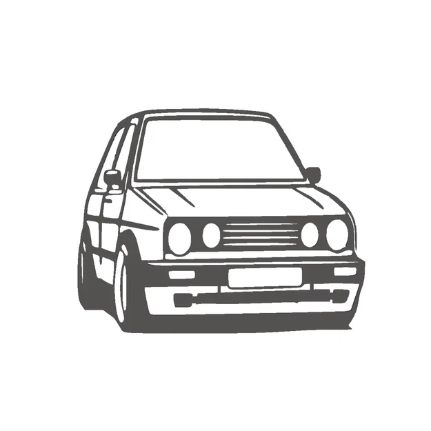 Mô hình trang trí tường xe VW Golf Mk2 - Thiết kế treo tường độc đáo - Image 1