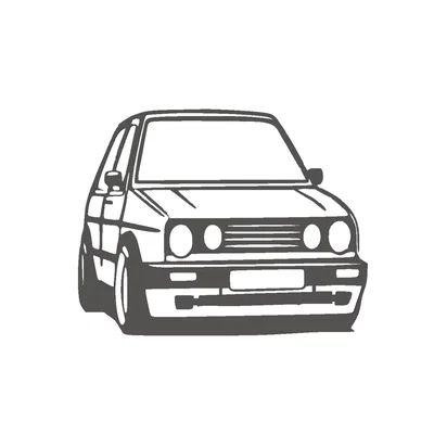 Mô hình trang trí tường xe VW Golf Mk2 - Thiết kế treo tường độc đáo