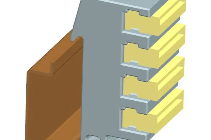 Ngàm gắn Wago 243-X08 lên thanh Din Rail cho hệ thống Loxone - Image 1