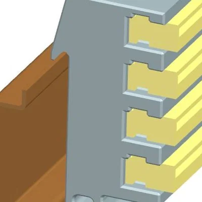 Ngàm gắn Wago 243-X08 lên thanh Din Rail cho hệ thống Loxone