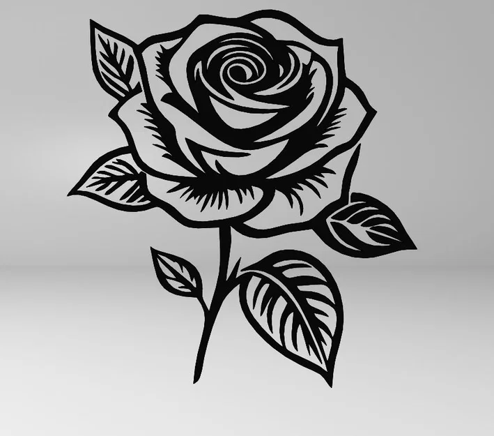 Mẫu hoa hồng nghệ thuật Line Art treo tường trang trí đẹp mắt - Image 3